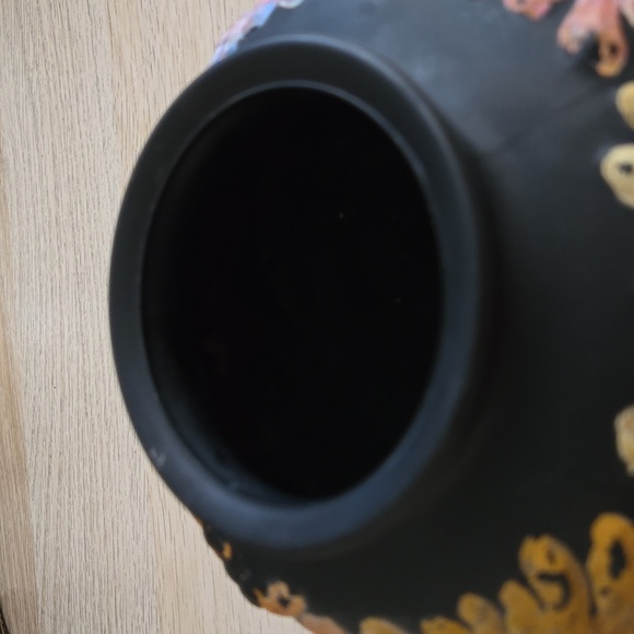 Rare Tiffin Black Amethyst Chrysanthemum Vase 1930s - Picture 3 of 7